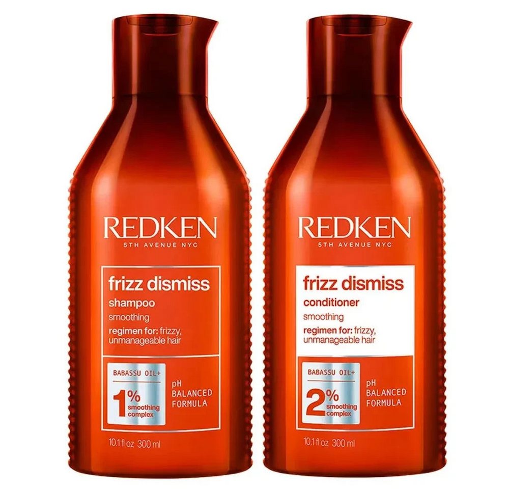 Redken Haarpflege-Set Redken Frizz Dissmiss Shampoo + Conditioner 300 ml, 2-tlg. von Redken