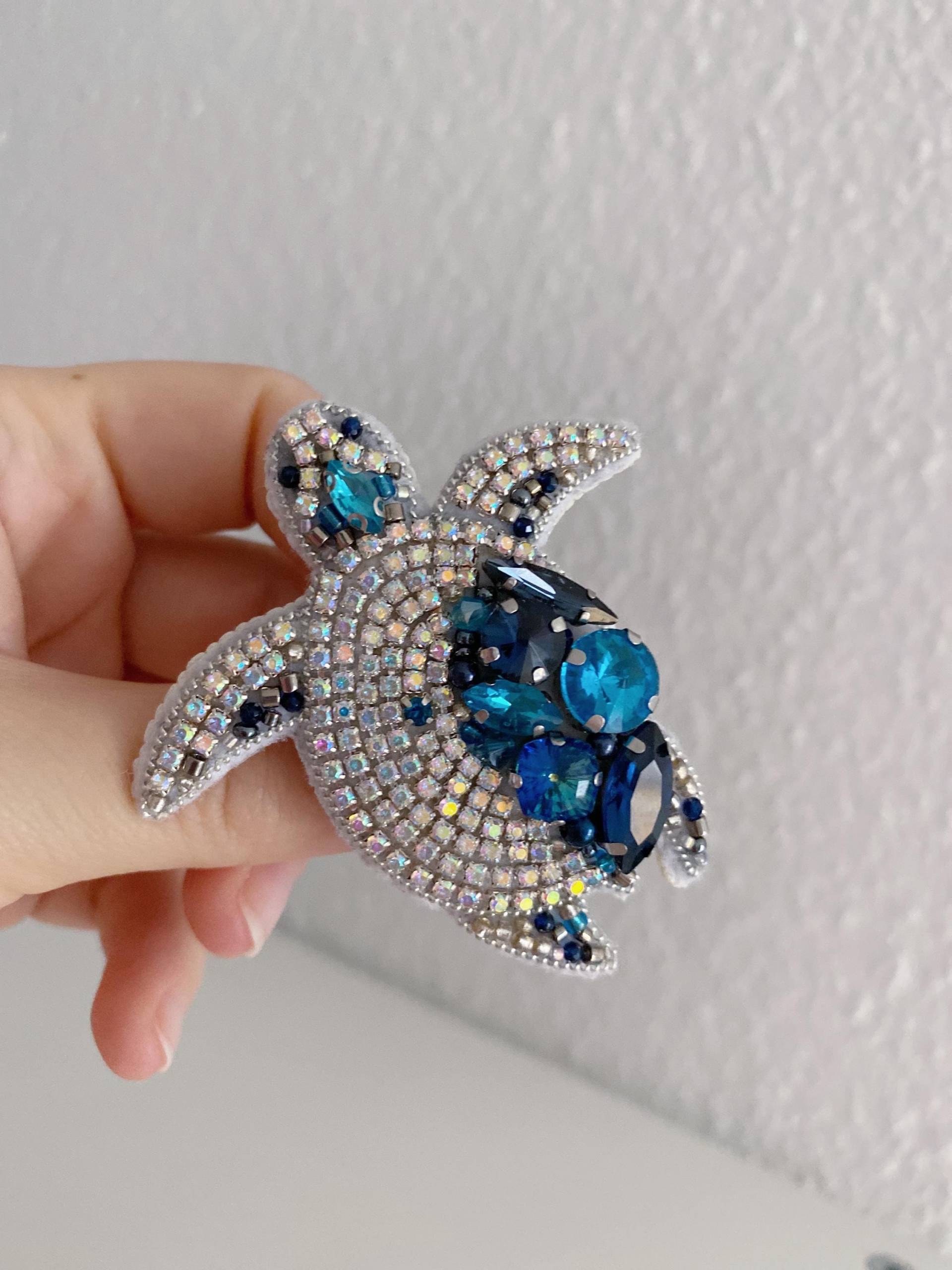 Handgefertigte Brosche Schildkröte Aus Perlen Handgefertigte Brosche Schildkröte Aus Perlen von RedketJewellery