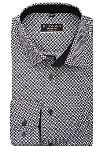 Redmond Businesshemd Druck Comfort Fit 90 schwarz 3XL von Redmond
