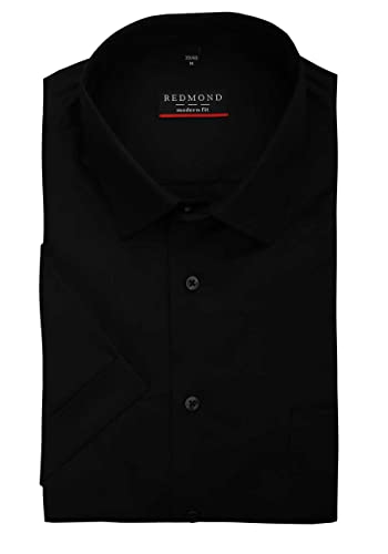 Redmond Businesshemd Kurzarm Uni Body Cut 90 schwarz XXL von Redmond