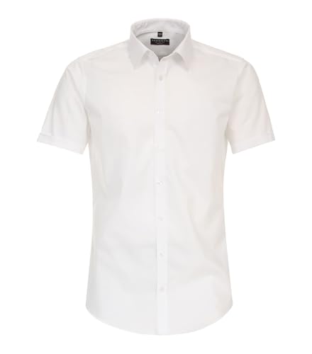 Redmond Businesshemd Kurzarm Uni Slim Fit 0 Weiss M von Redmond