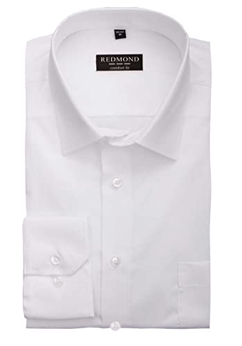 Redmond Businesshemd Uni Comfort Fit 0 Weiss XL von Redmond