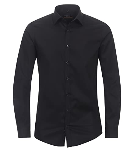 Redmond Businesshemd Uni Slim Fit Schwarz XXL von Redmond