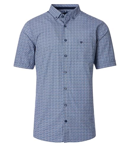 Redmond - Casual Fit - Herren Freizeithemd Kurzarm (251075999), Größe:4XL, Farbe:Blau(19) von Redmond