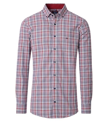 Redmond - Comfort Fit - Herren Freizeithemd Langarm Hemd (252005111), Größe:M, Farbe:Rot(500) von Redmond
