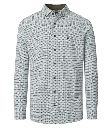 Redmond - Comfort Fit - Herren Freizeithemd Langarm Hemd (252010111), Größe:5XL, Farbe:Grün(600) von Redmond