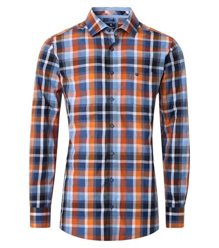 Redmond - Comfort Fit - Herren Freizeithemd Langarm Hemd (252015111), Größe:XL, Farbe:Orange (210) von Redmond