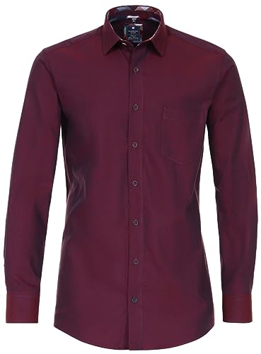 Redmond - Comfort Fit - Herren Hemd Langarm (232065111), Größe:M, Farbe:Rot(50) von Redmond