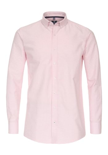 Redmond - Comfort Fit - Herren Hemd kariert (231505111), Größe:XL, Farbe:Rosa (55) von Redmond