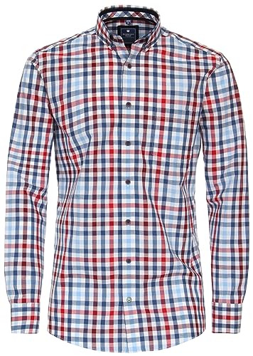 Redmond - Comfort Fit - Herren Hemd kariert (232055111), Größe:3XL, Farbe:Rot(50) von Redmond