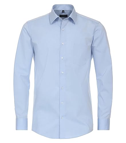Redmond - Comfort Fit - Herren Langarm Hemd, Bügelfrei (140100), Größe:6XL, Farbe:Blau(10) von Redmond