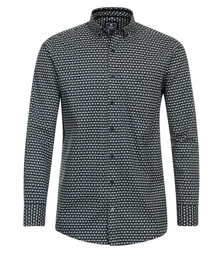 Redmond Freizeithemd Druck Comfort Fit Blau 3XL von Redmond