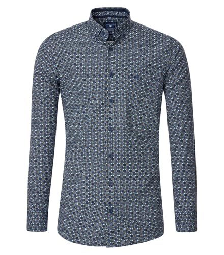 Redmond Freizeithemd Druck Comfort Fit Blau XXL von Redmond