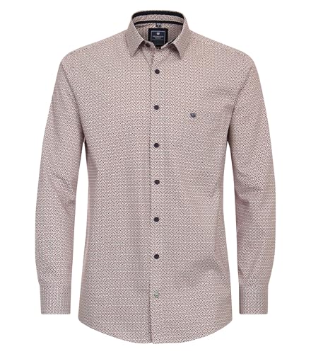 Redmond Freizeithemd Druck Comfort Fit Rot XL von Redmond