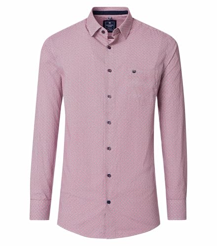 Redmond Freizeithemd Druck Comfort Fit Rot XL von Redmond