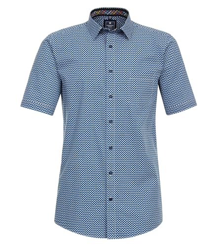 Redmond - Comfort Fit - Herren Freizeithemd Kurzarm Hemd (241065999), Größe:3XL, Farbe:Blau (10) von Redmond