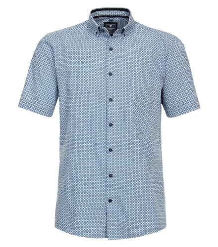 Redmond Freizeithemd Kurzarm Druck Comfort Fit 10 blau L von Redmond