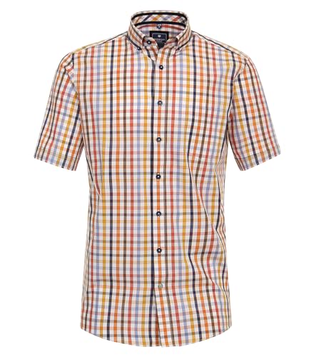 Redmond Freizeithemd Kurzarm kariert Comfort Fit 40 gelb XL von Redmond