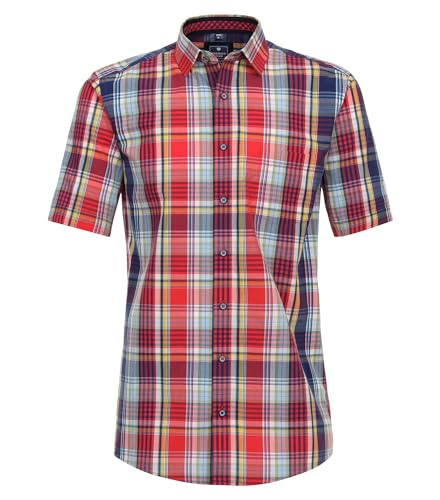 Redmond Freizeithemd Kurzarm kariert Comfort Fit 50 rot XXL von Redmond