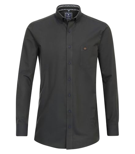 Redmond Freizeithemd Uni nah Comfort Fit Dunkelgrün M von Redmond