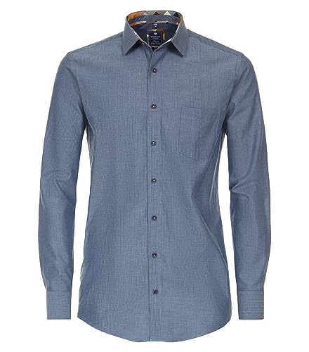 Redmond Freizeithemd Uni nah Modern Fit 10 blau S von Redmond