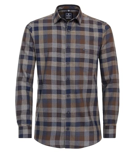 Redmond Freizeithemd kariert Comfort Fit Braun L von Redmond