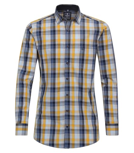 Redmond Freizeithemd kariert Comfort Fit Gelb 3XL von Redmond