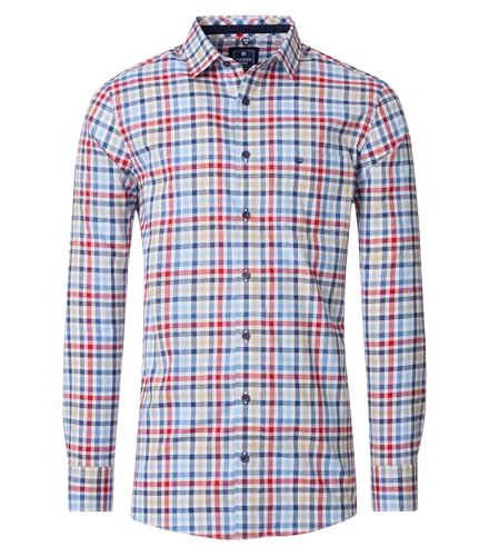 Redmond Freizeithemd kariert Comfort Fit Rot 5XL von Redmond