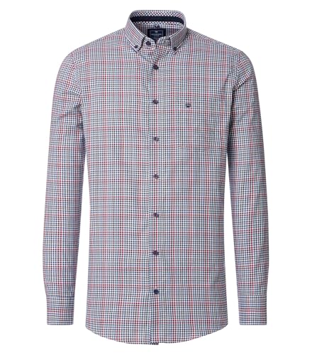 Redmond Freizeithemd kariert Comfort Fit Rot L von Redmond