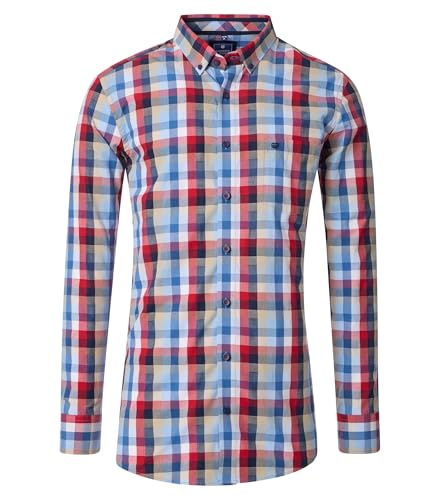 Redmond Freizeithemd kariert Comfort Fit Rot M von Redmond