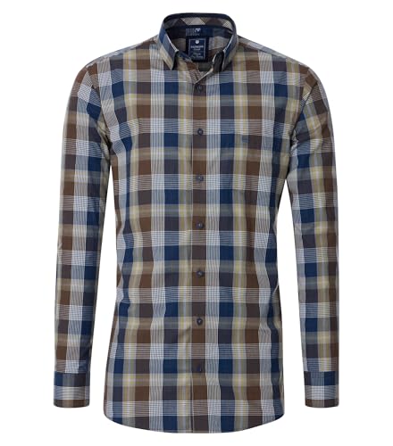 Redmond Freizeithemd kariert Modern Fit Braun L von Redmond