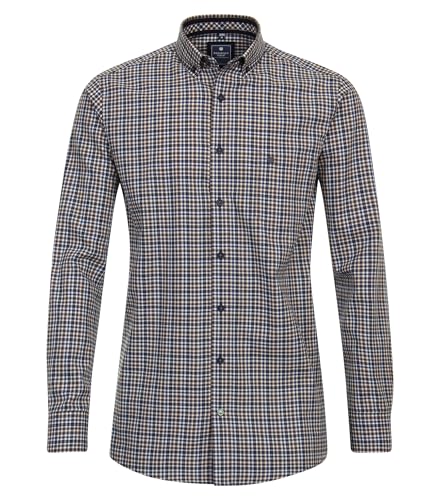Redmond Freizeithemd kariert Modern Fit Braun XXL von Redmond