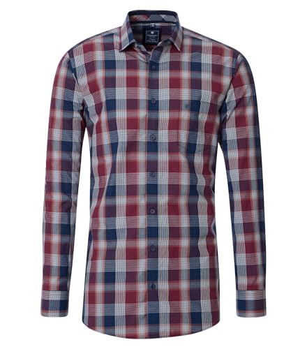 Redmond Freizeithemd kariert Modern Fit Rot XL von Redmond