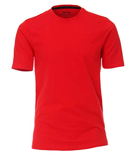 Redmond Herren T-Shirt unifarben Hoher 100% Baumwolle von Redmond