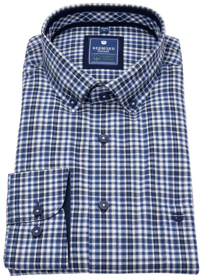 Redmond Karohemd Button-Down-Kragen von Redmond