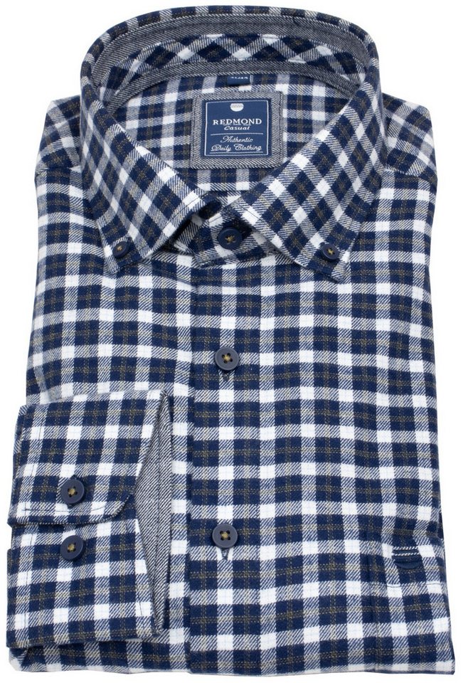 Redmond Karohemd Button-Down-Kragen von Redmond