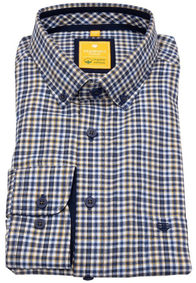 Redmond Karohemd leicht tailliert Button-Down-Kragen von Redmond
