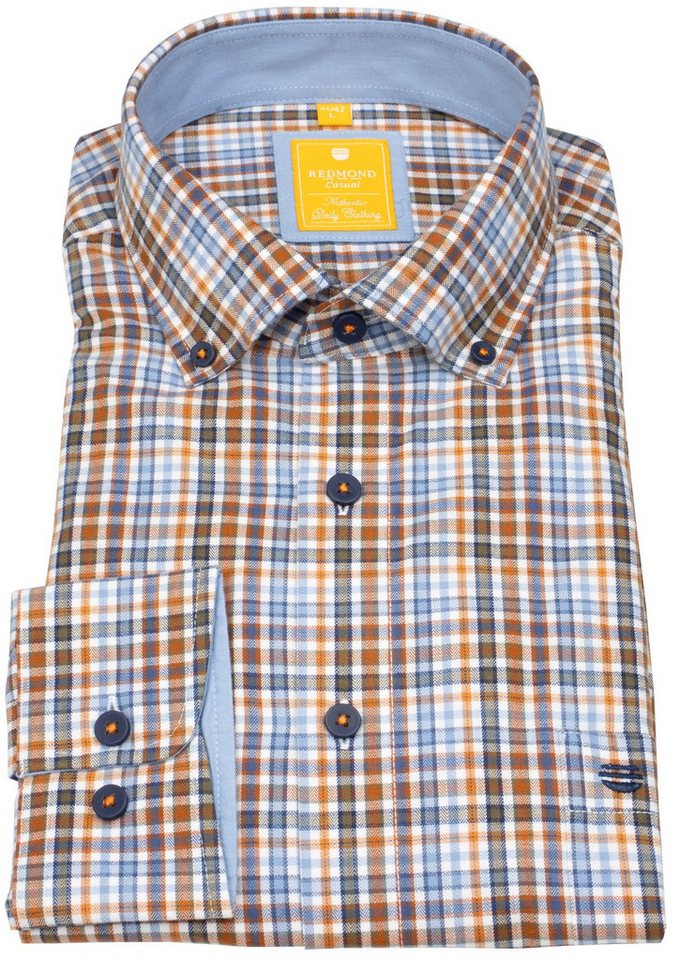Redmond Karohemd leicht tailliert Button-Down-Kragen Redmond Karohemd leicht tailliert Button-Down-Kragen von Redmond
