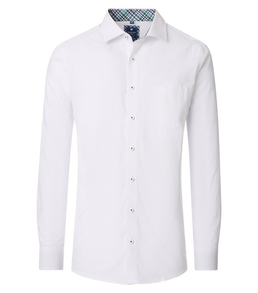 Redmond Langarmhemd uni Comfort Fit von Redmond