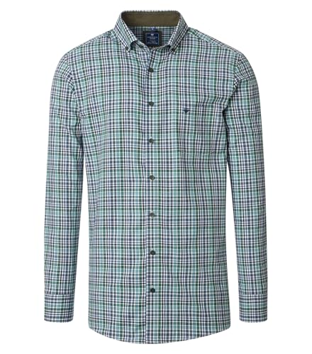 Redmond - Modern Fit - Herren Freizeithemd Langarm Hemd (252005110), Größe:XXL, Farbe:Grün(600) von Redmond