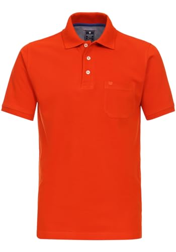 Redmond Polo Halbarm geknöpfter Polokragen Pique orange Größe XXL von Redmond