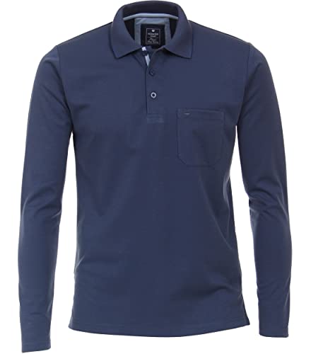 Redmond Polo-Shirt Langarm Uni nah 100 blau L von Redmond