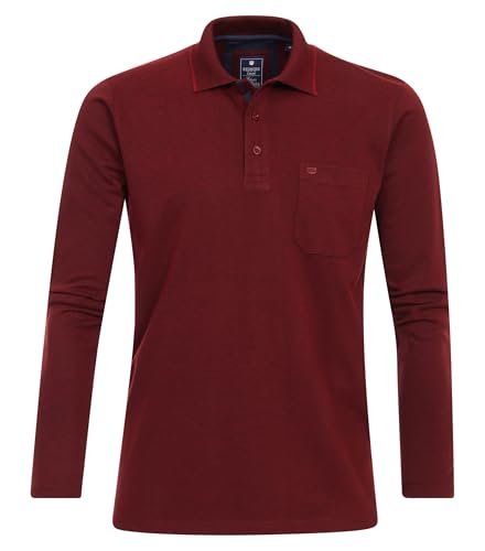 Redmond Polo-Shirt Langarm Uni nah 503 rot XL von Redmond
