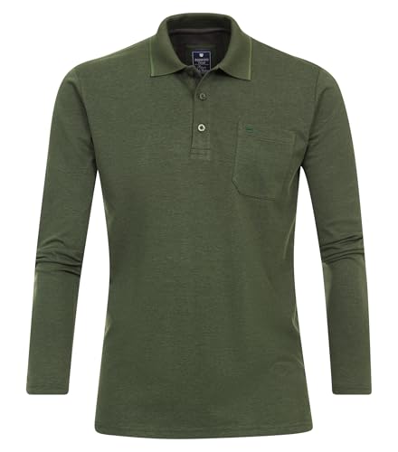Redmond Polo-Shirt Langarm Uni nah 629 grün L von Redmond