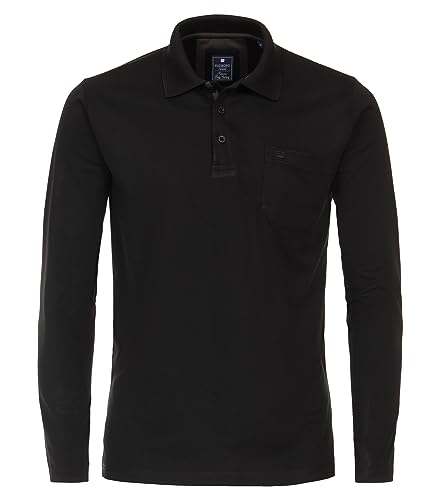 Redmond Polo-Shirt Langarm Uni nah 91 schwarz M von Redmond