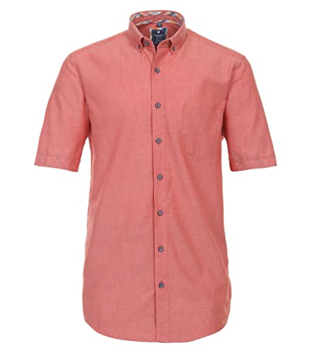 Redmond - Regular Fit - Herren Kurzarm Hemd, (231070999), Größe:4XL, Farbe:Rot(50) von Redmond