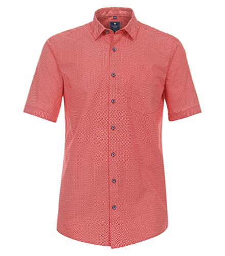 Redmond - Regular Fit - Herren Kurzarm Hemd, (231080999), Größe:4XL, Farbe:Rot(50) von Redmond