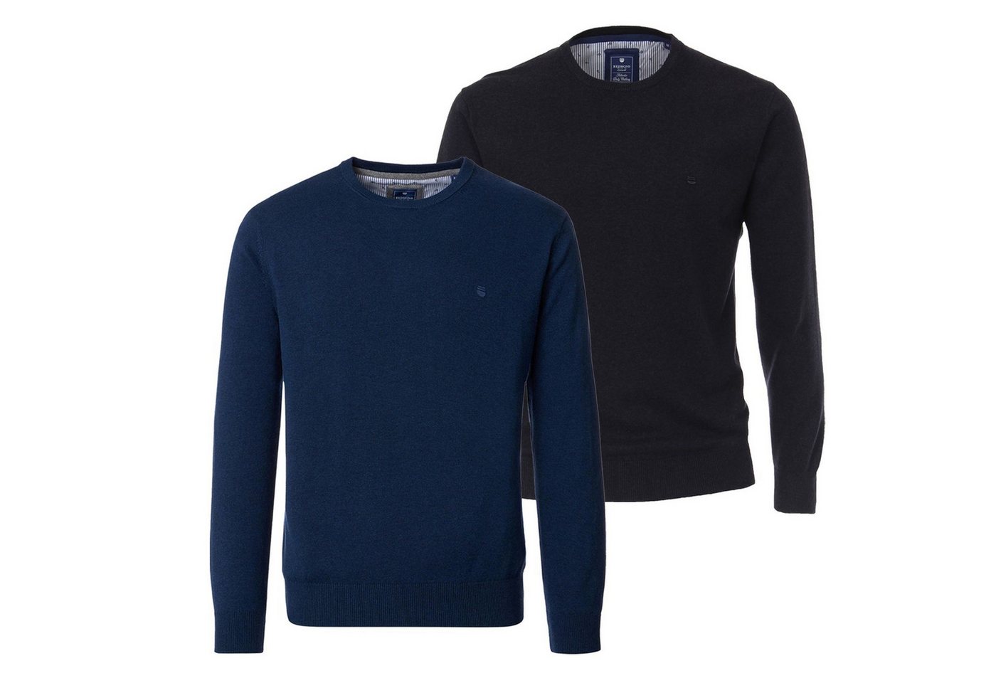 Redmond Rundhalspullover Pullover (1-tlg) hochwertige Qualität mit Rundhals-Ausschnitt im 2er Pack von Redmond