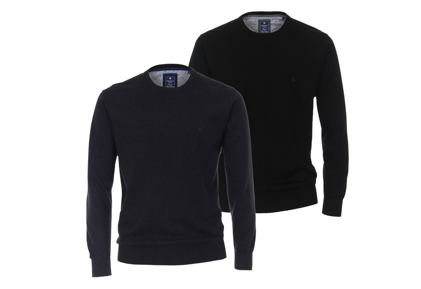 Redmond Rundhalspullover Pullover (1-tlg) hochwertige Qualität mit Rundhals-Ausschnitt im 2er Pack von Redmond