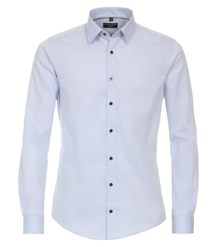 Redmond - Slim Fit - Herren Langarm Hemd, (231700130), Größe:M, Farbe:Blau(10) von Redmond